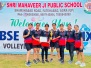 Gurukul International School students got II runner’s trophy in the  Volleyball (Girls) CBSE cluster XIX held at Shri Mahaveer Ji Public School, Fatehabad Agra (UP).