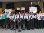 Today on date 14 September, 2018 students conduct special assembly on  Hindi Diwas