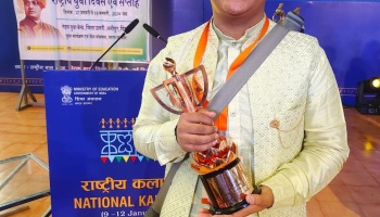 Prakhar Bagged Bronze Medal In India Art Display Competition 2024