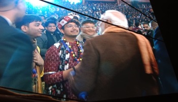 Our school student Prakhar Joshi is with Prime Minister Modi ji on the occasion of Pariksha Pe Charcha today.
