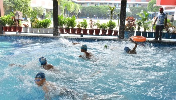 Swimming is in full swing at Gurukul International School. 