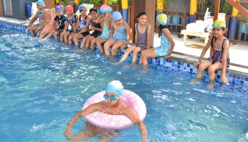 Swimming is in full swing at Gurukul International School. 