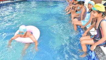 Swimming is in full swing at Gurukul International School. 